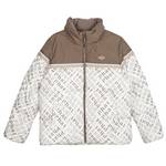 女子时尚休闲拼接印花加厚保暖羽绒服