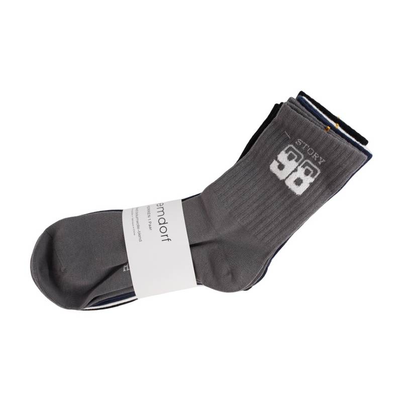 男子高筒袜三双装（颜色随机）