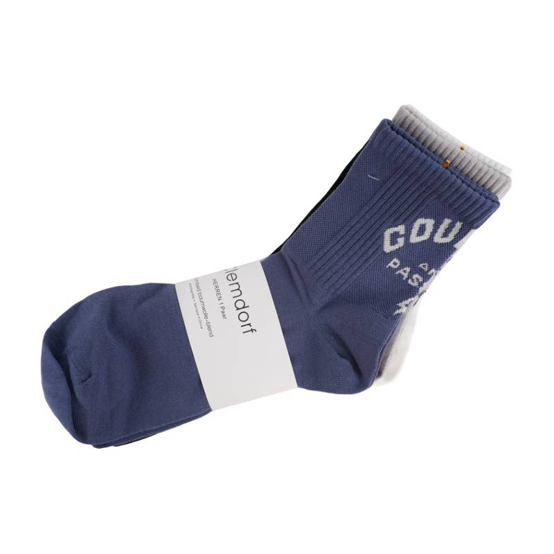 男子印花休闲中筒袜三双装（颜色随机）