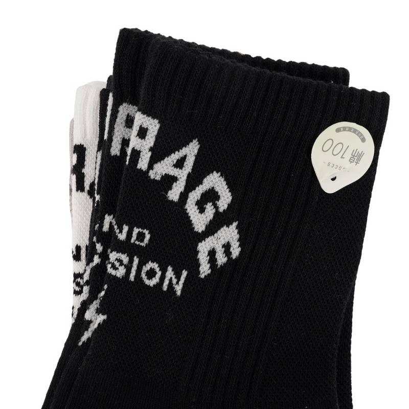 男子印花休闲中筒袜三双装（颜色随机）