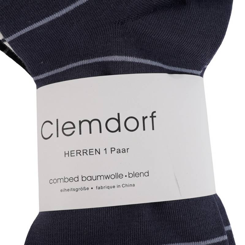 男子条纹休闲中筒袜三双装（颜色随机）