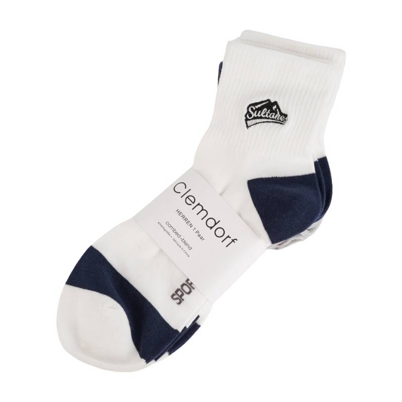 男女同款拼色中筒休闲袜三双装（颜色随机）