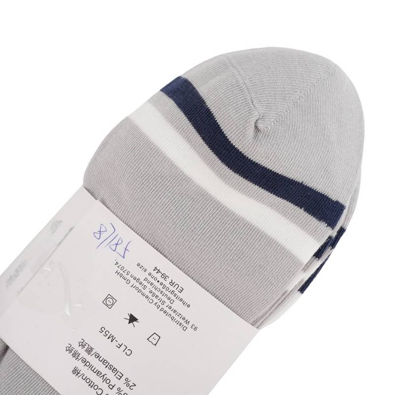 男女同款拼色中筒休闲袜三双装（颜色随机）