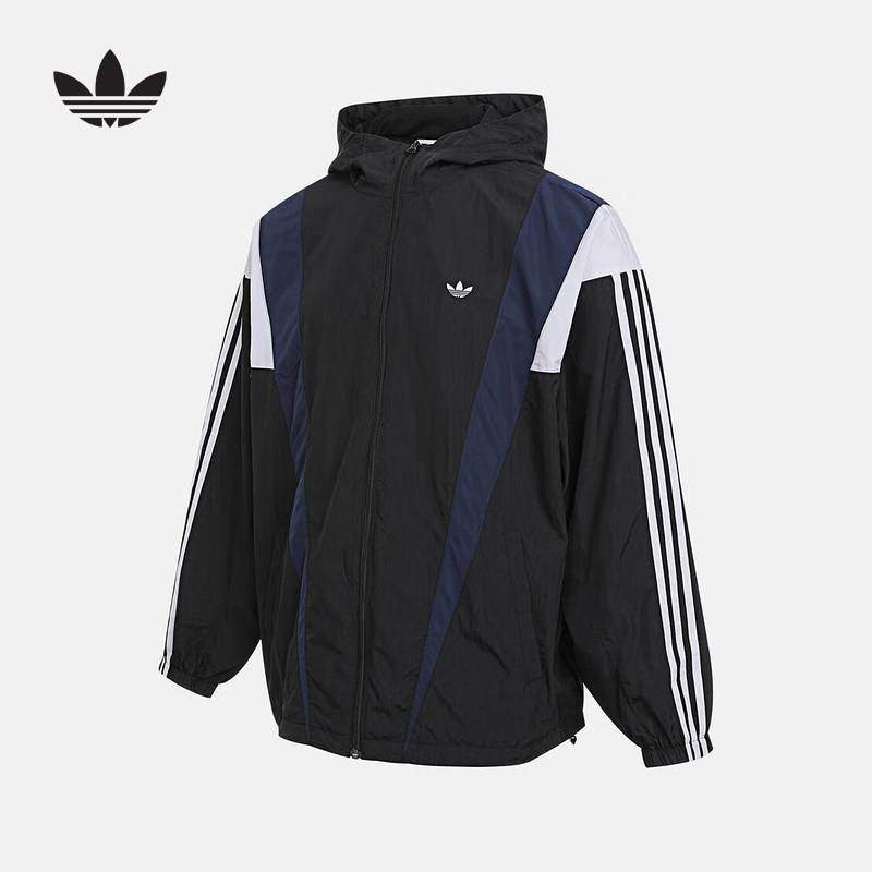 男运动休闲连帽夹克防风服