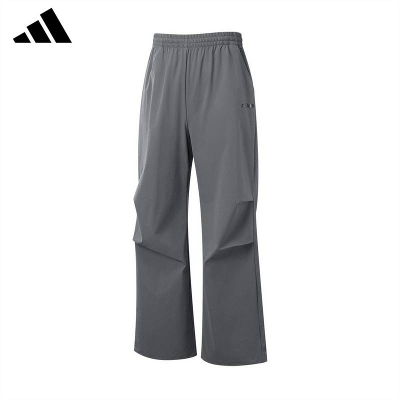 女款休闲运动宽松直筒梭织速干长裤