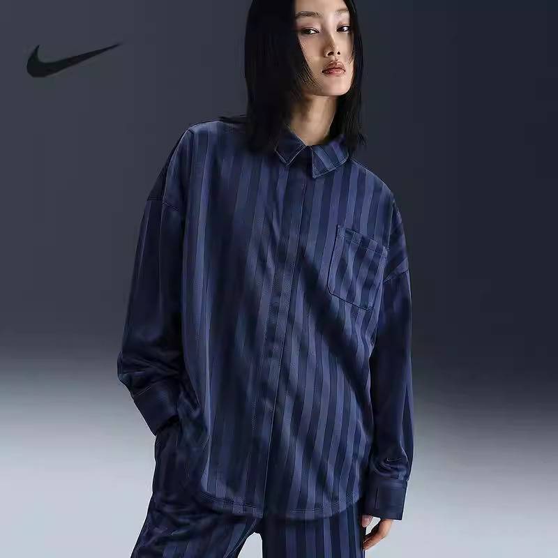 女士休闲条纹宽松耐穿衬衫HV1957-410