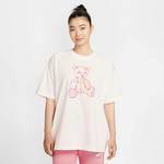 女子新款休闲小熊玩偶印花透气短袖运动T恤