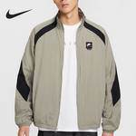 男子休闲印花透气宽松立领运动茄克外套HV0881-320