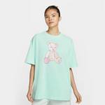 女圆领小熊印花纯棉针织透气运动休闲T恤