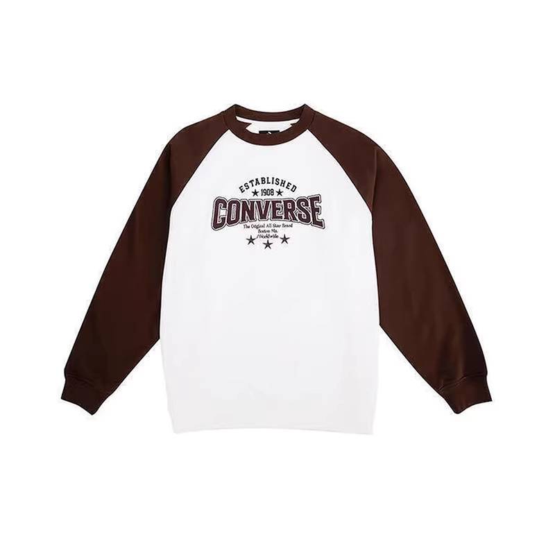 男女复古撞色长袖插肩袖T恤套头衫UCJ082-J9T