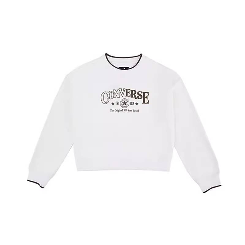 女子落肩圆领短款卫衣宽松针织套头衫 WCJ098-W2Y