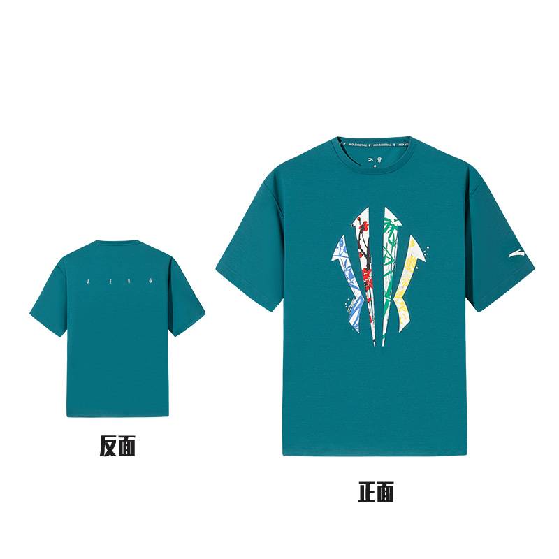 欧文之盾宽松TEE男女同款冰肤抗菌防晒抗紫外线短袖针织衫172521109-3