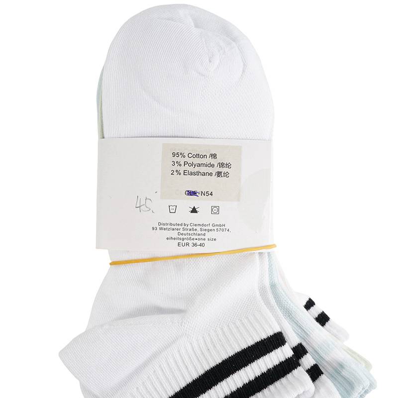 女子运动休闲袜3双装（下单请备注颜色：白粉蓝、白绿蓝）