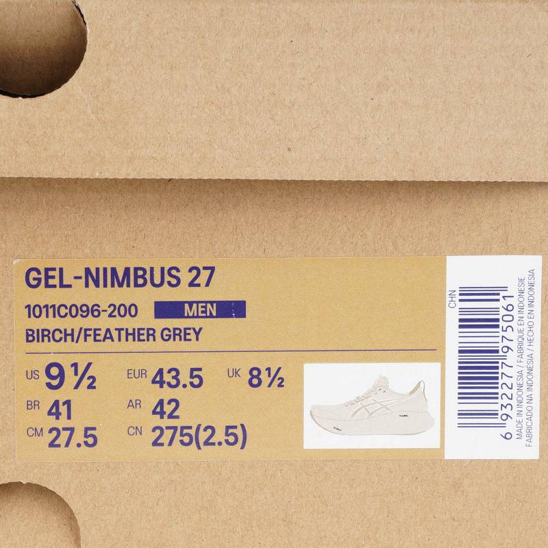 GEL-NIMBUS 27男子跑步鞋缓震回弹透气抓地专业运动鞋1011C096-200