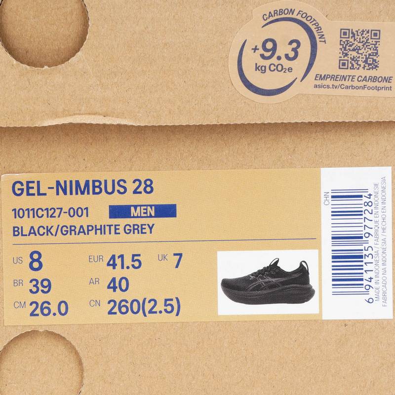 男子跑鞋GEL-NIMBUS 28缓震运动鞋1011C127-001