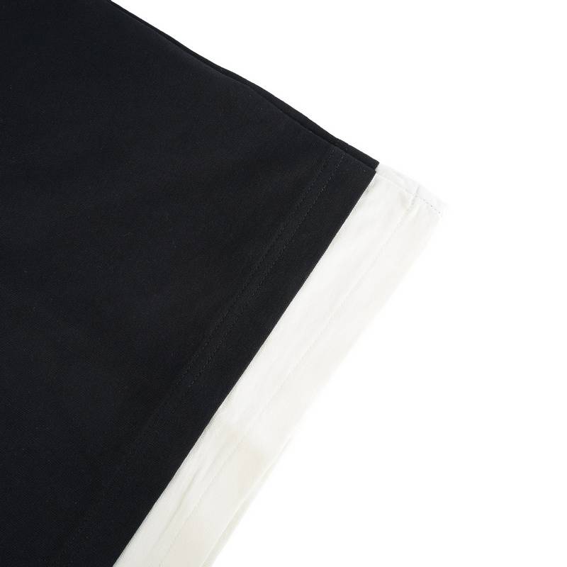 休闲透气圆领假两件短袖T恤男AMT52301-BK