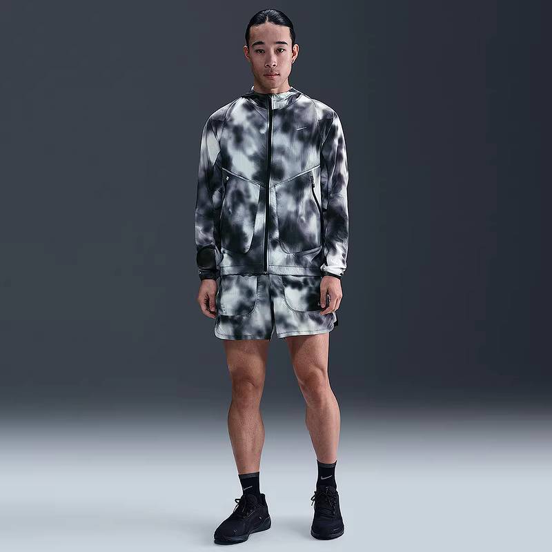 男子机能风迷彩运动休闲梭织连帽夹克外套HJ4143-010