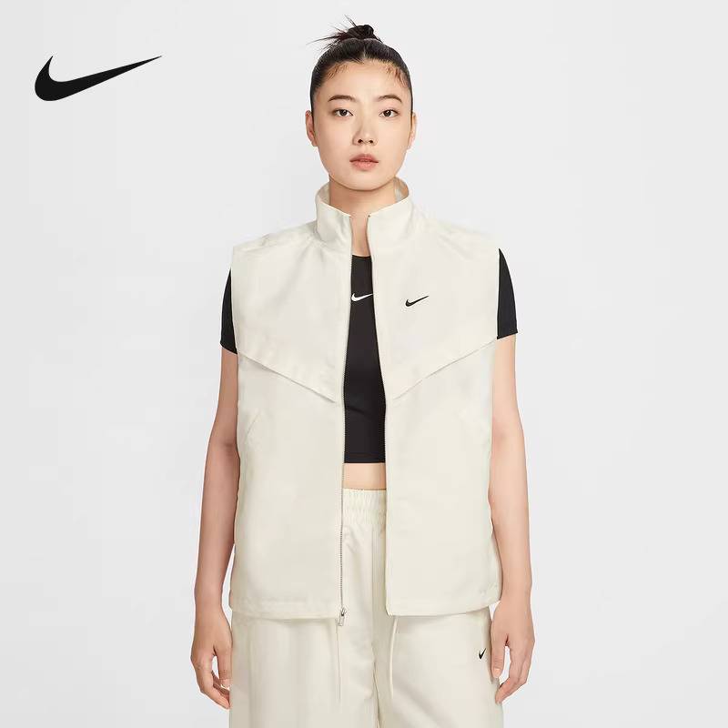 女子刺绣小勾立领运动单马甲外套HV2473-133