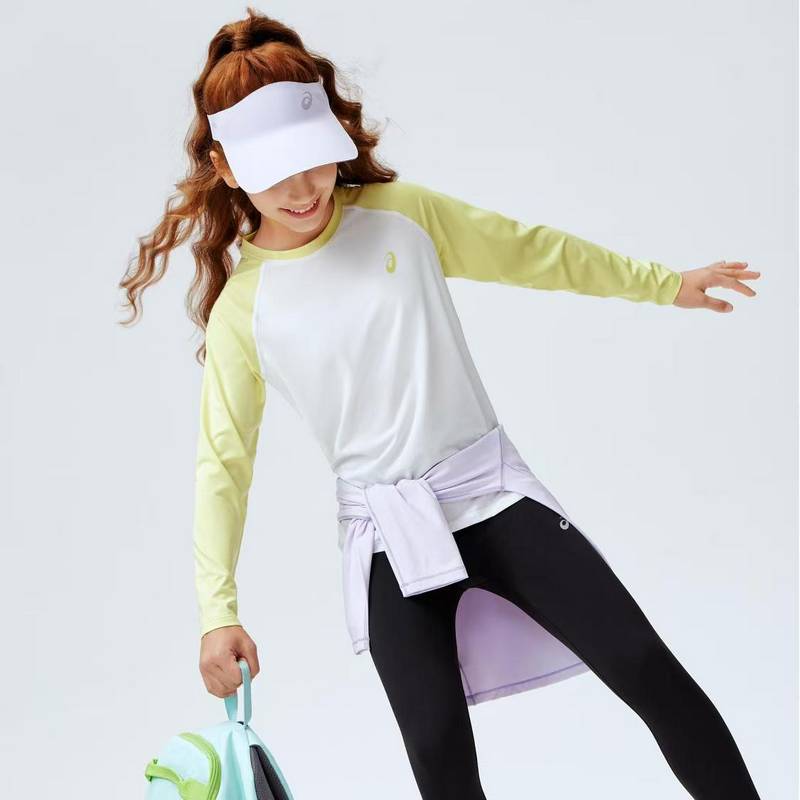 儿童撞色插肩袖吸湿速干高弹舒适运动长袖331261002302-3004