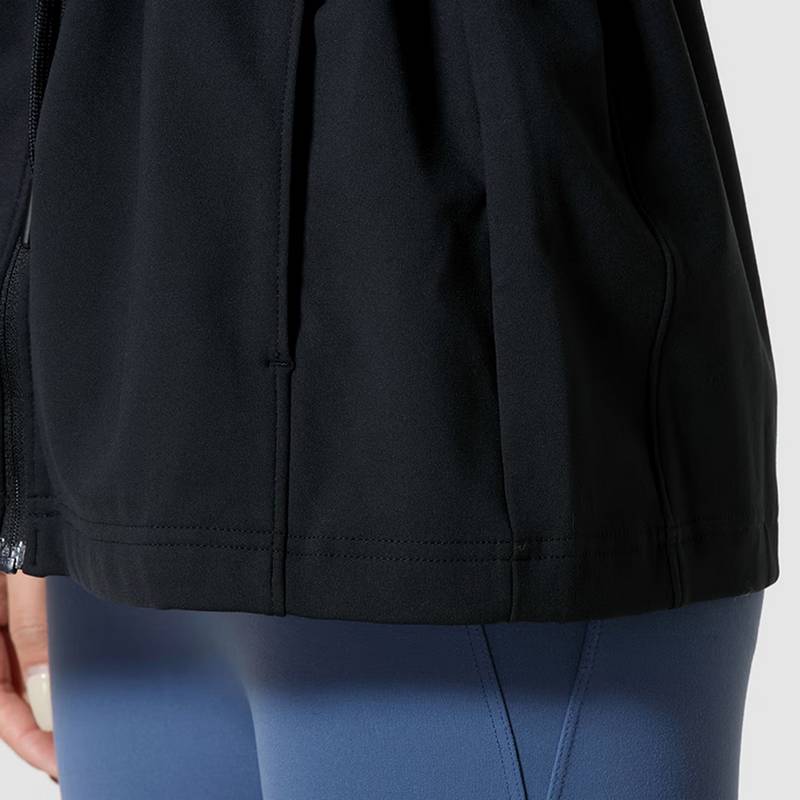 女子户外跑步训练健身针织休闲立领外套 6010112-001