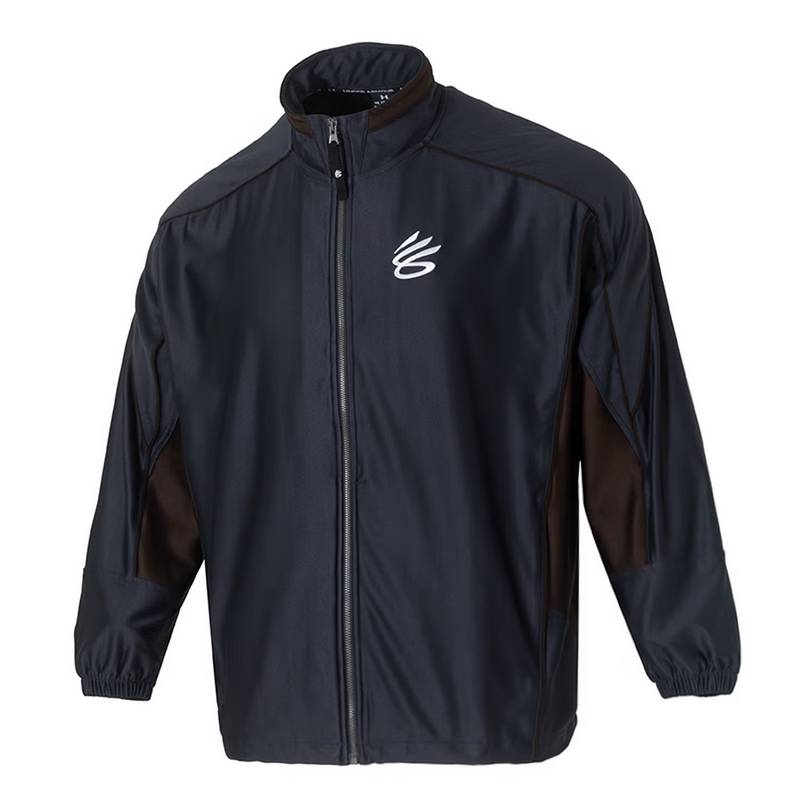 男子跑步训练防风户外休闲针织立领夹克外套 6012758-016