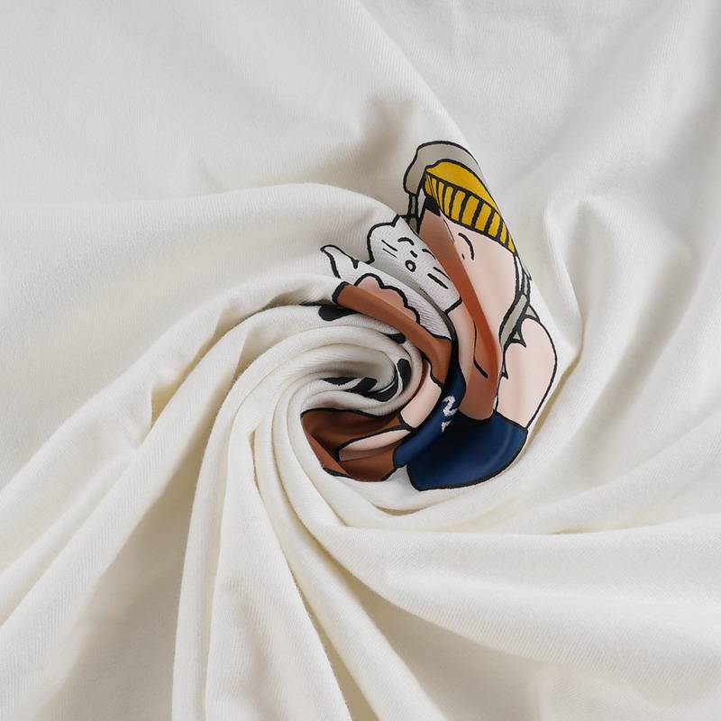 男女同款时尚印花纯棉休闲运动短袖T恤AMT52346-SST