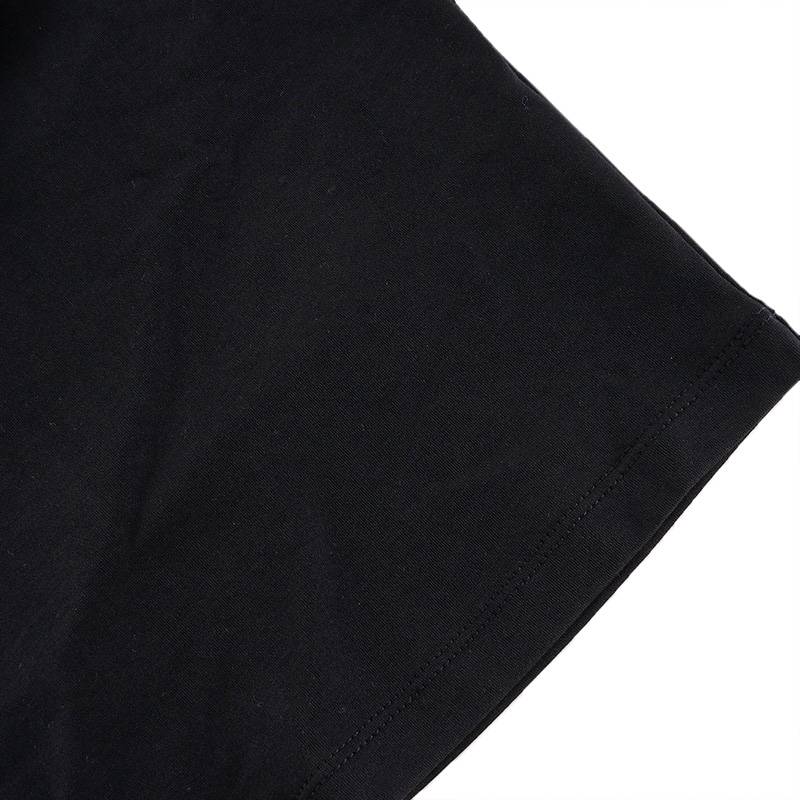 女子正肩修身舒适潮流经典圆领短袖T恤NEF12062-BK