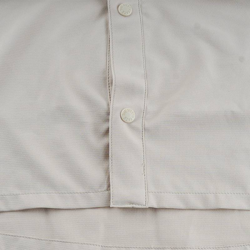 男子户外品牌Logo印花拼色时尚单排扣休闲舒适速干长袖衬衫NF0A83TJPV61