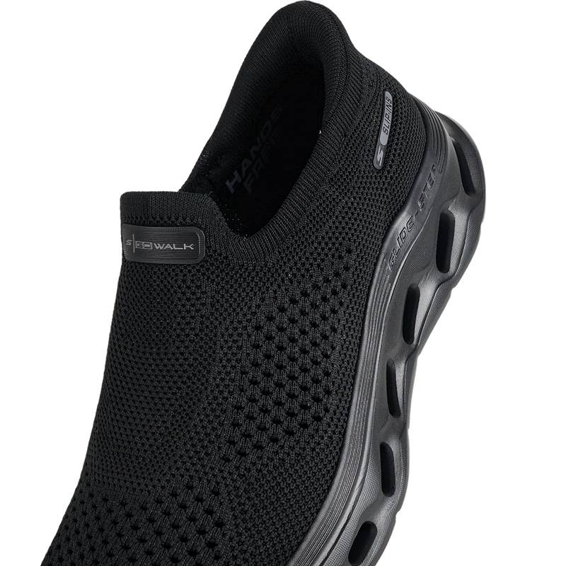 男子一脚蹬闪穿运动休闲鞋透气健步鞋217025-BBK