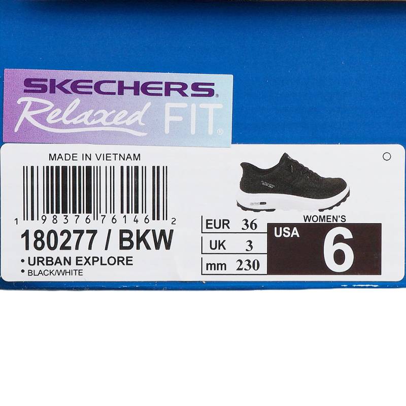 女士户外闪穿鞋一脚蹬轻质缓震运动休闲鞋180277-BKW