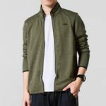 男士休闲运动健身拉链立领夹克外套