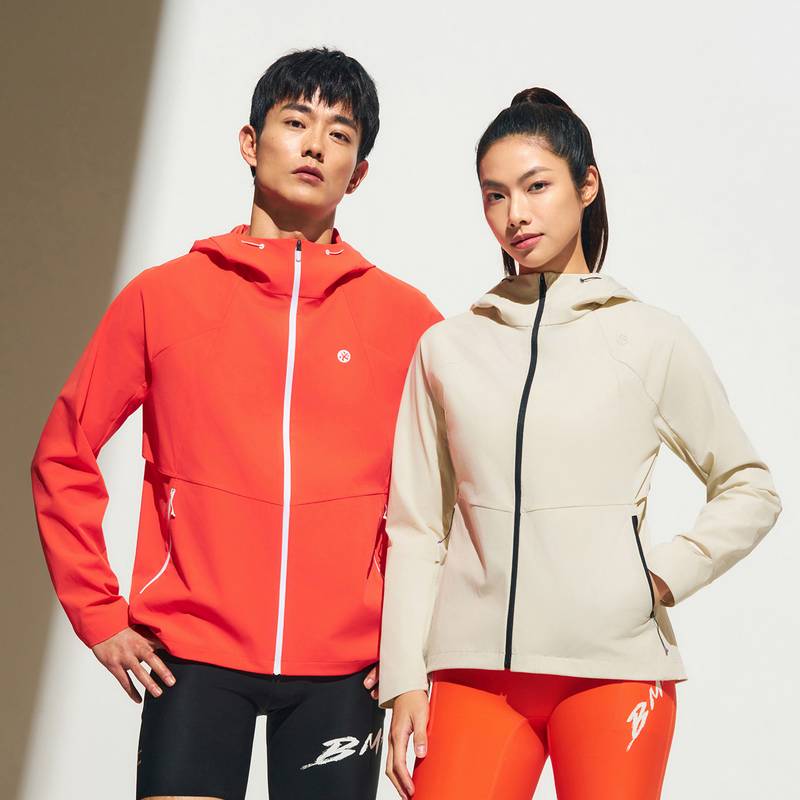 男子户外田径长跑跑步训练透气连帽软壳衣FRWM001-2