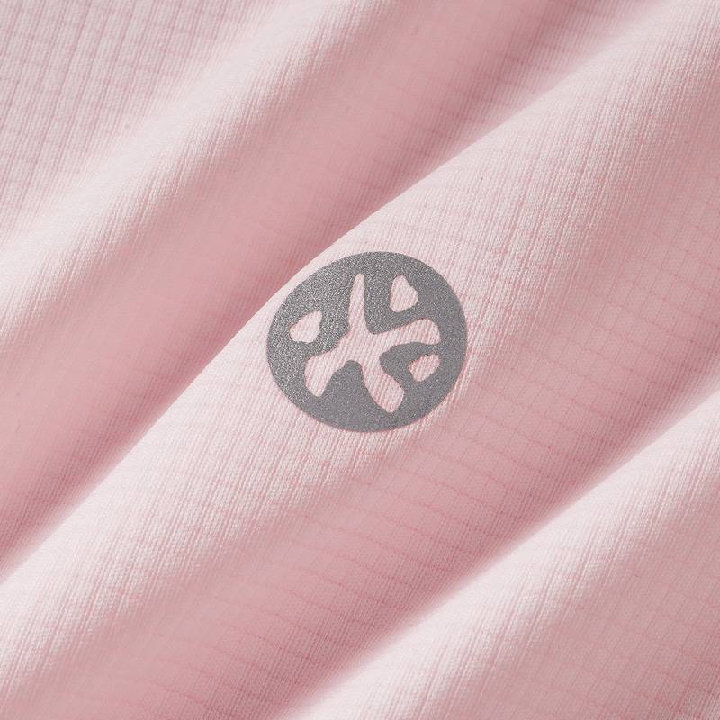 女子魔方网格透气速干纯色圆领反光印花LOGO跑步训练运动健身长袖T恤FRTJ010-23