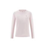 女子魔方网格透气速干纯色圆领反光印花LOGO跑步训练运动健身长袖T恤FRTJ010-23