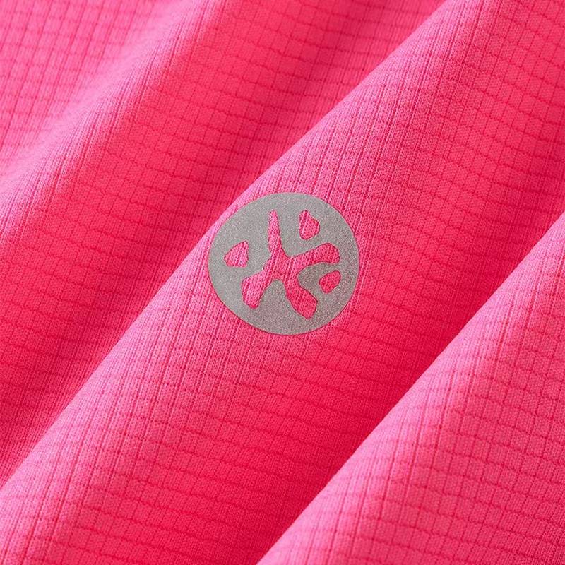 男子魔方网格透气通道速干反光印花LOGO运动健身长袖跑步T恤FRTJ009-21