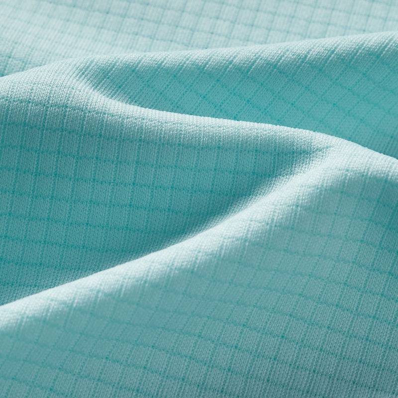 男子魔方网格透气通道速干反光印花LOGO运动健身长袖跑步T恤FRTJ009-19