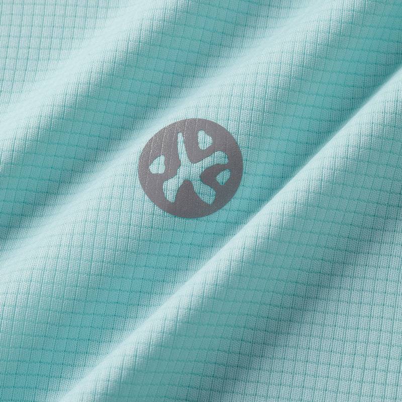 男子魔方网格透气通道速干反光印花LOGO运动健身长袖跑步T恤FRTJ009-19