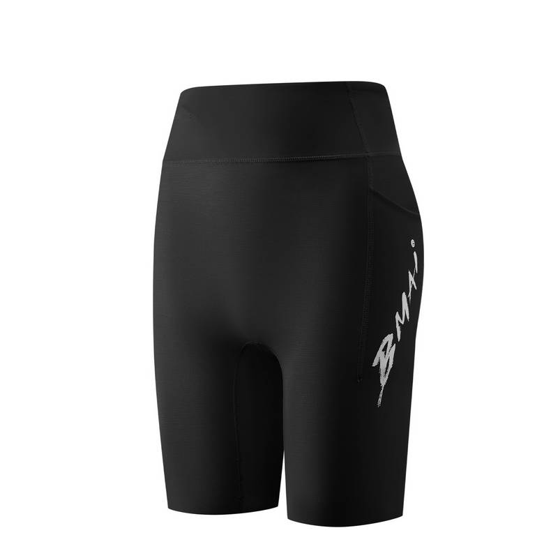 女子四面高弹压缩速干五分紧身跑步短裤FRSM002-1