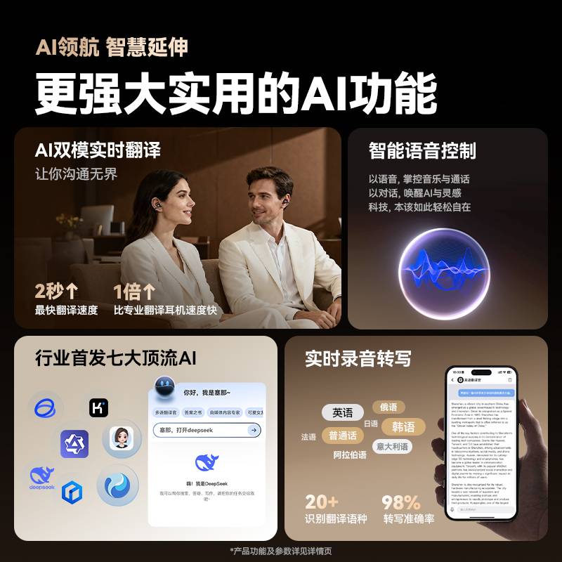 S8S Ultra AI交互耳夹式蓝牙无线耳机