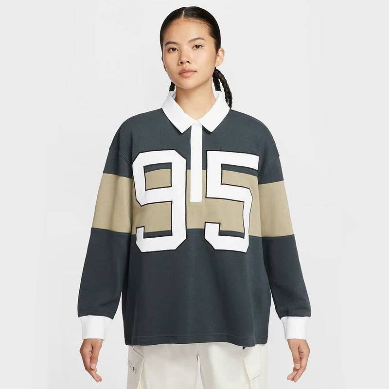 女子运动训练休闲POLO衫长袖T恤HV4034-390