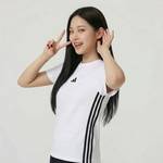 女子运动型格短袖T恤