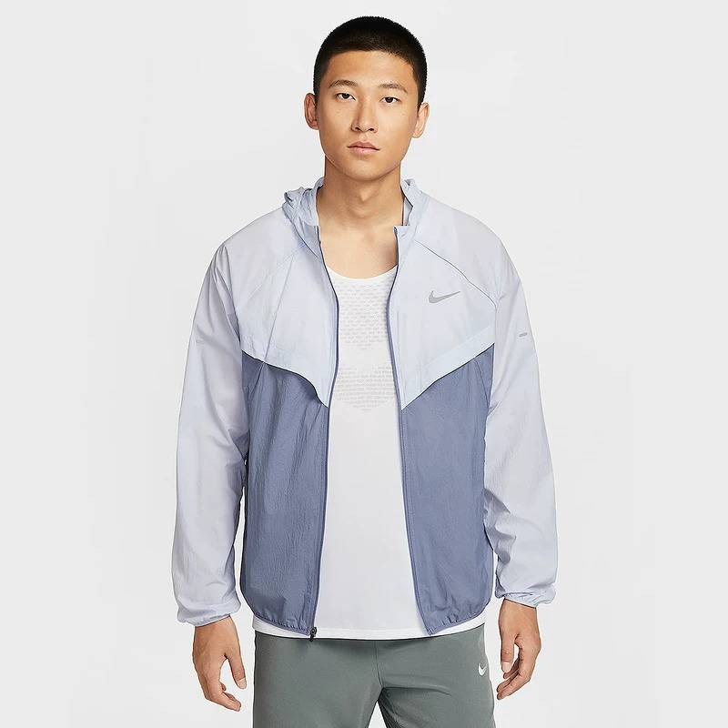 男子跑步夹克皮肤衣运动服梭织连帽防泼水外套HV4549-057